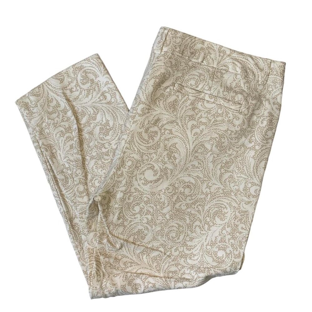 Liz Claiborne Brown & White Cotton Pants